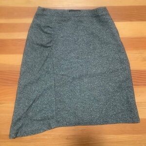 Banana Republic tweed, asymmetric, ruched, a-line skirt